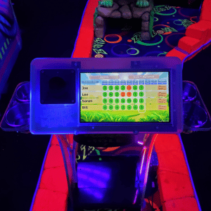 Putt Mania digital touchscreen hole marker.