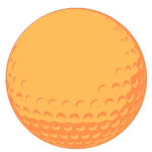 Orange Golf Ball